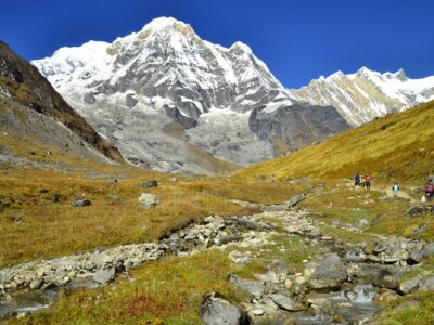 Annapurna Short Base Camp Trek — mountain trail with Annapurna peaks