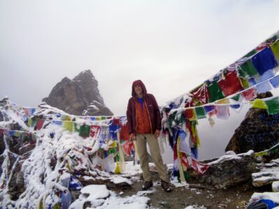 Everest Three Pass Trek — high altitude Himalayan peaks and mountain landscape in the Khumbu region